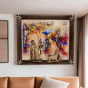 Картина «Вечерняя прогулка. Мост» на ониксе — фотография 1