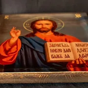 Икона "Христос Вседержитель" с ковчегом — фотография 3