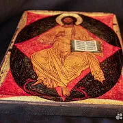 Икона деревянная "Спас в Силах" — фотография 5