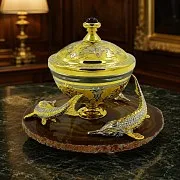 Икорница на агате № 3. Златоуст — фотография 1