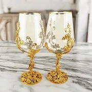 Винная пара "Виноград". Позолота — фотография 1