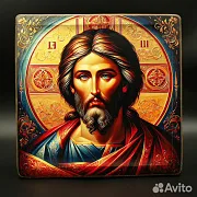 Икона "Христос Вседержитель" дерево, ручная работа — фотография 4