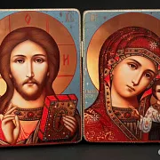 Венчальная пара. Казанская Богоматерь и Спас Вседе — фотография 1
