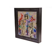 Бронзовая картина «Пара. Кисловодск. Храм воздуха» с подсветкой — фотография 3