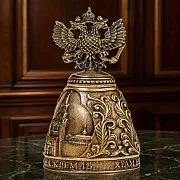 Бронзовый колокольчик «Москва. Герб РФ» — фотография 1