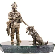 Композиция-шарж «Охотник» из бронзы — фотография 6