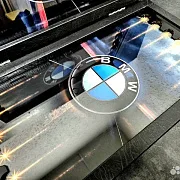 Нарды под стеклом «BMW M5 Ангельские глазки» — фотография 9