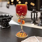 Бокал для вина из камня (янтарь) — фотография 1