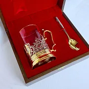 Подстаканник «Счастливая подкова» из бронзы — фотография 2