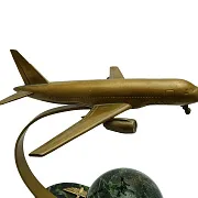Бронзовая композиция «Самолет гражданской авиации» — фотография 3