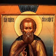 Деревянная икона "Св. Сергий Радонежский." — фотография 4